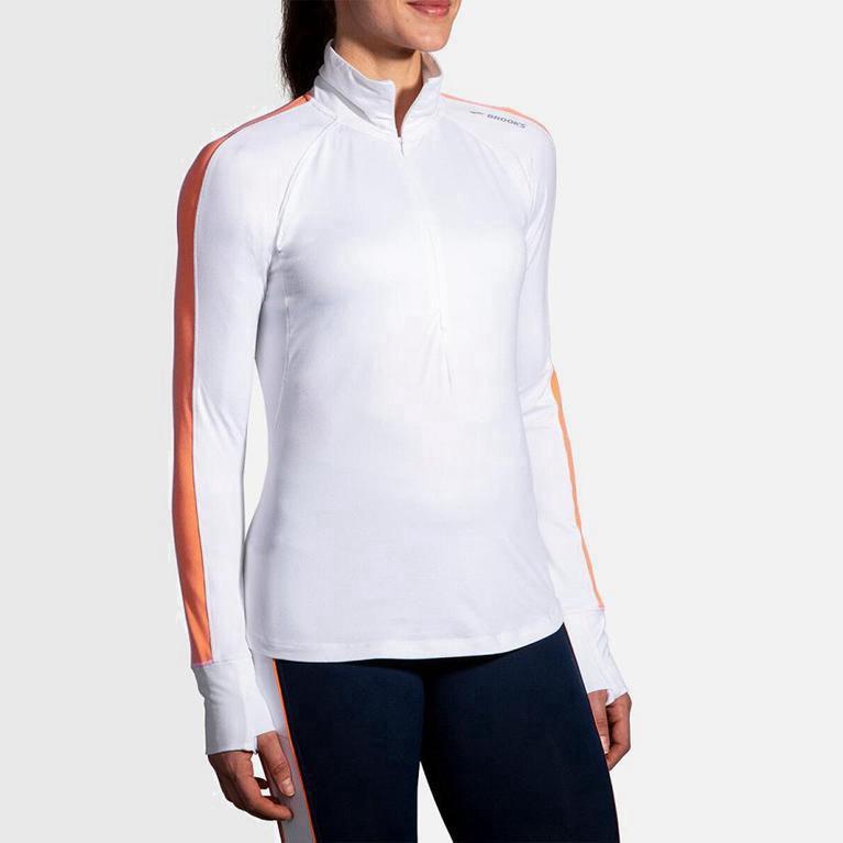 Brooks Dash Half Zip Hardloopjassen voor Dames Wit (FVDCJ-7529)